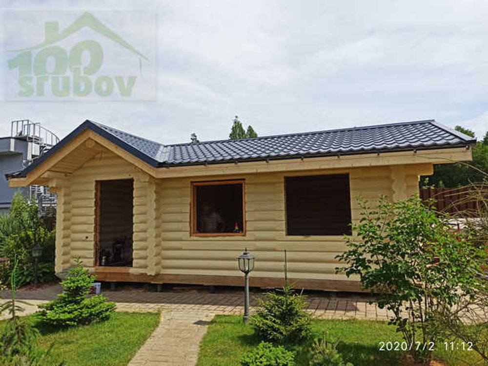 Одноэтажный сруб из бревна #905