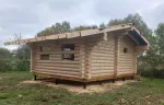 #1407 баня под временные стропила в бревне 240мм, октябрь 2023
