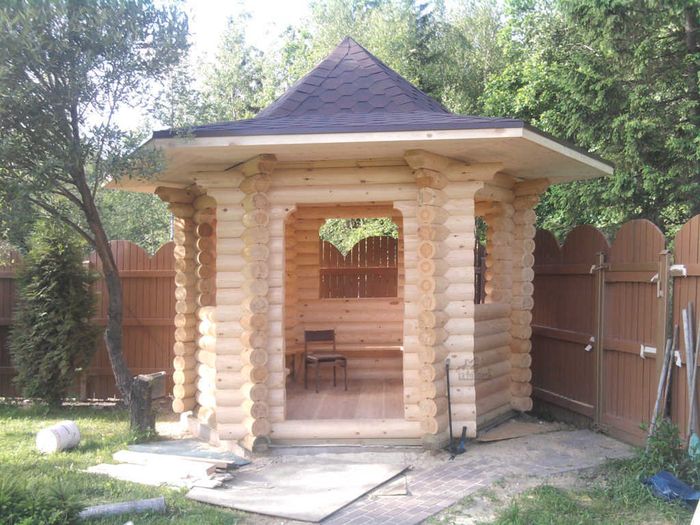 Беседка шестигранная в осях 2,6 м