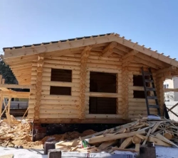 #1436 сборка сруба в марте 2024