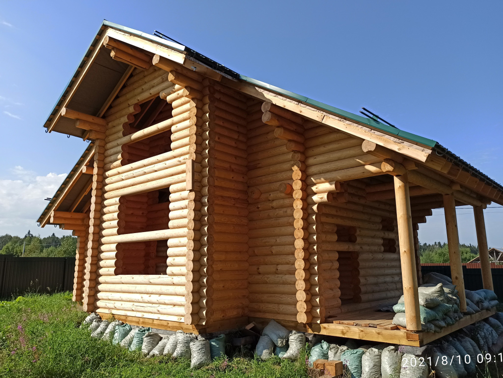 сруб #1068 август 2021, окосячка проемов