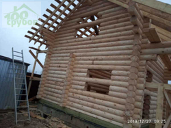 Банька 958 из зимнего леса: сборка под постоянные стропила