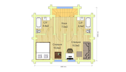 План мансарды дома  #607