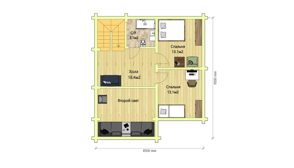 План мансарды