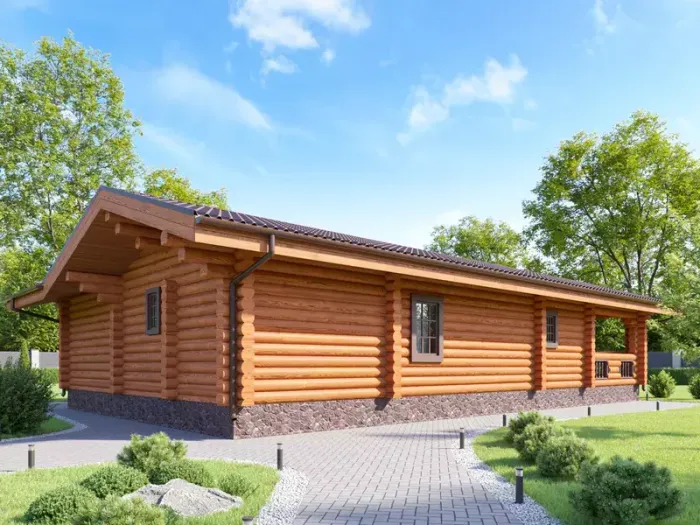 Проекты бань, срубы 10 х 17 с террасой 2