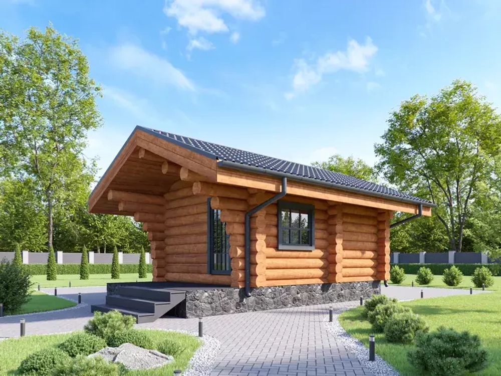 Небольшие баньки из бревна