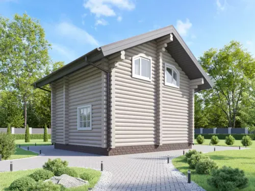 Гостевые или дачные дома-срубы с мансардой