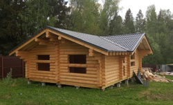 #1122 сруб под металлочерепицу