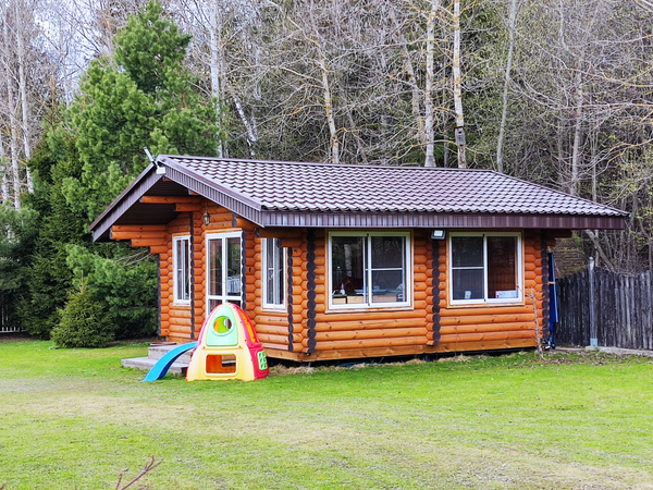 Дом-беседка 6х5 с глухой задней стеной