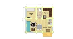 Современная баня с двумя комнатами