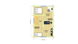 План мансарды дома-бани #199