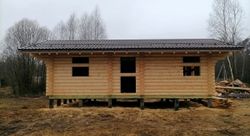 Сборка сруба 1489 в бревне 220 мм. Январь 2025 года.