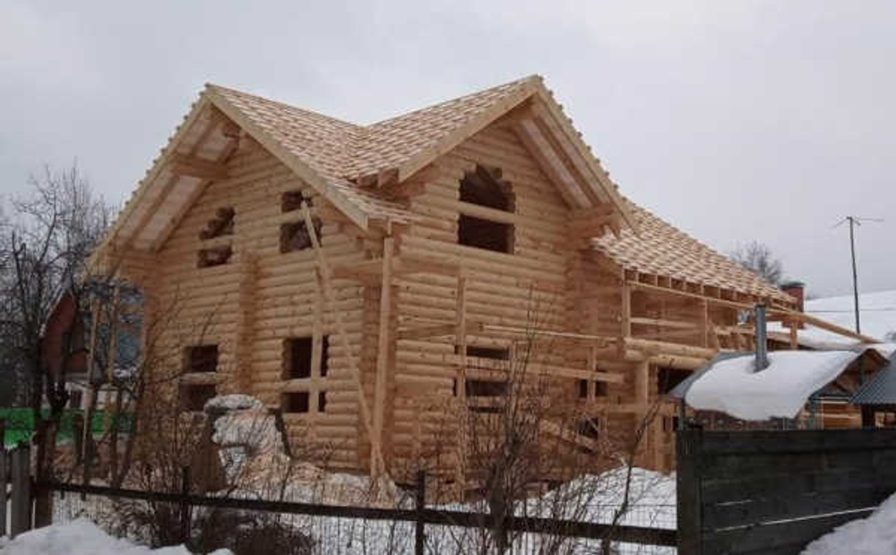 Фото дома из бревна сруба #848