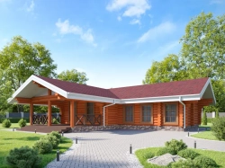 Дом-баня из бревна сруба