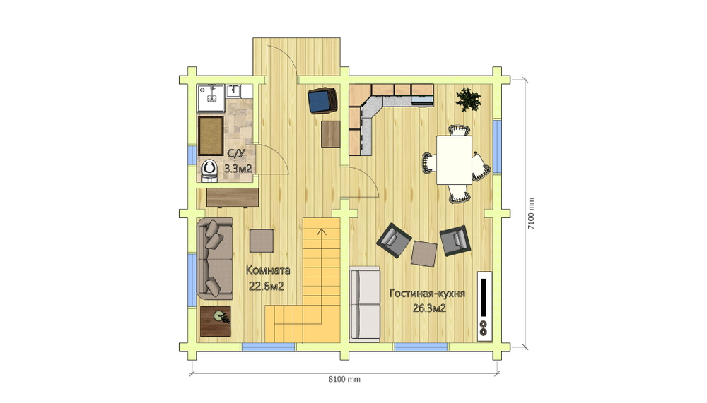 план первого этажа, дом #972
