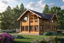 Срубы из оцилиндрованного бревна под усадку