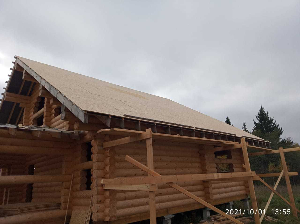 монтаж гибкой кровли проекта #1149