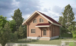 Проект 7 х 10 дом из бревна #677