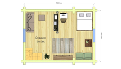 План мансарды бани #276