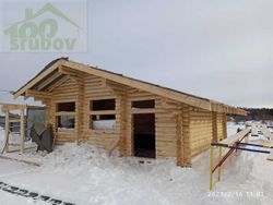 Гаражи из оцилиндрованного бревна и бруса