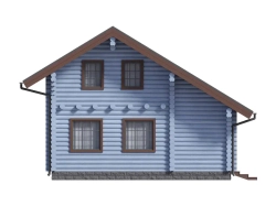 Дом 9 х 9 с мансардой из бревна