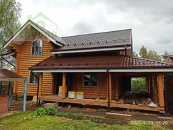 Сруб-коттедж 848: обсада (окосячка), окна, двери, водосточная система, фундамент винтовые сваи