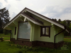 Дом из бруса 8 х8 с эркером