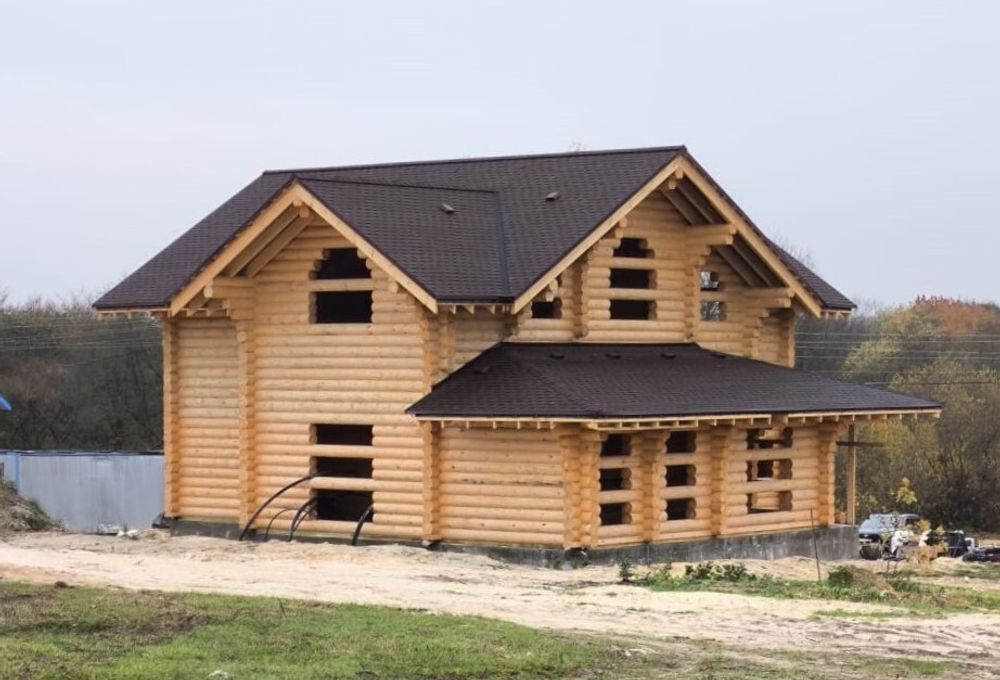 Строительство дома #1477 в октябре 2024. гибкая кровля Технониколь Черепица Кантри 2,6 м2 Алабама