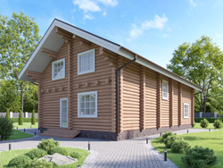 Большие дома 200 м² с парной из бревна под усадку