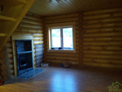 Фото внутри дома-бани, первый этаж, лестница #510