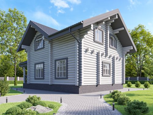 Дома 8х10 из бревна оцилиндрованного цена