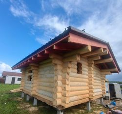 Баня #1478 в бревне 300 в августе 2024