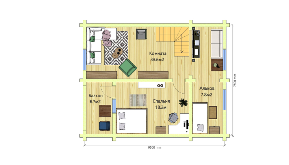 План мансарды #540