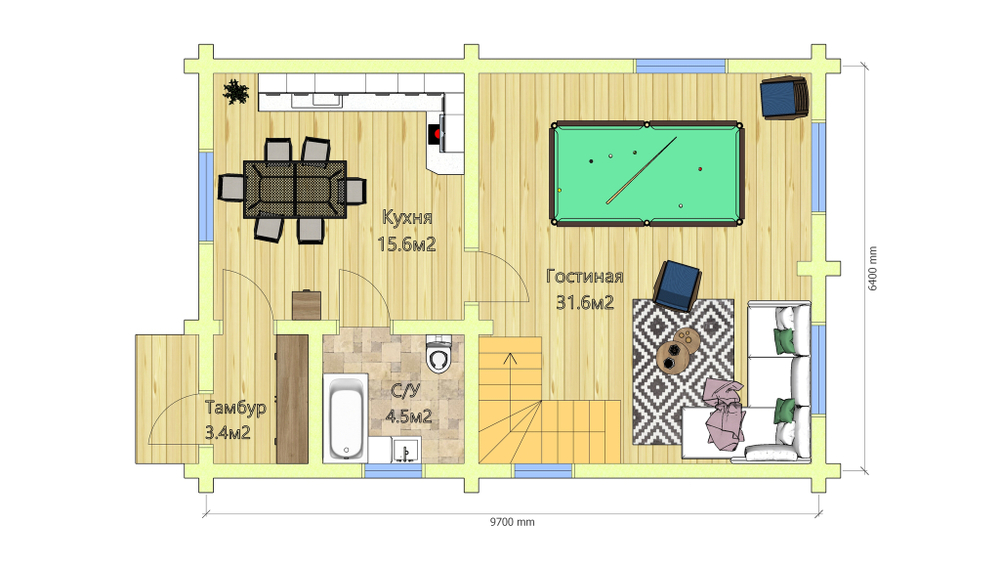 План первого этажа  #677