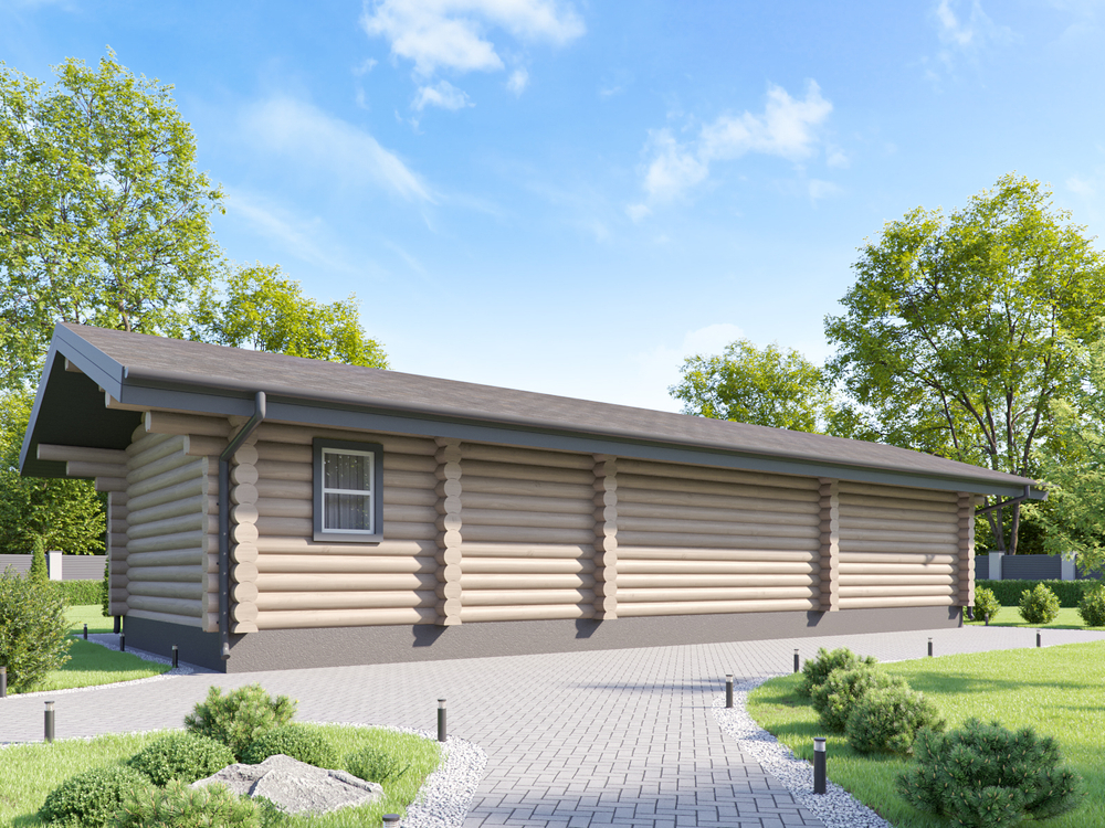 Бани деревянные одноэтажные из бревна