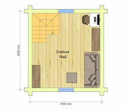 Деревянная баня со вторым светом