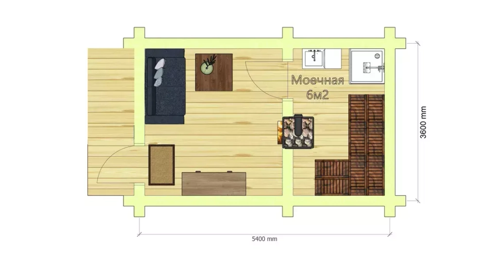 Небольшие баньки из бревна