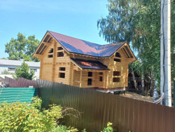 #1190 июнь 2022. завершен монтаж металлочерепицы деревянного дома.