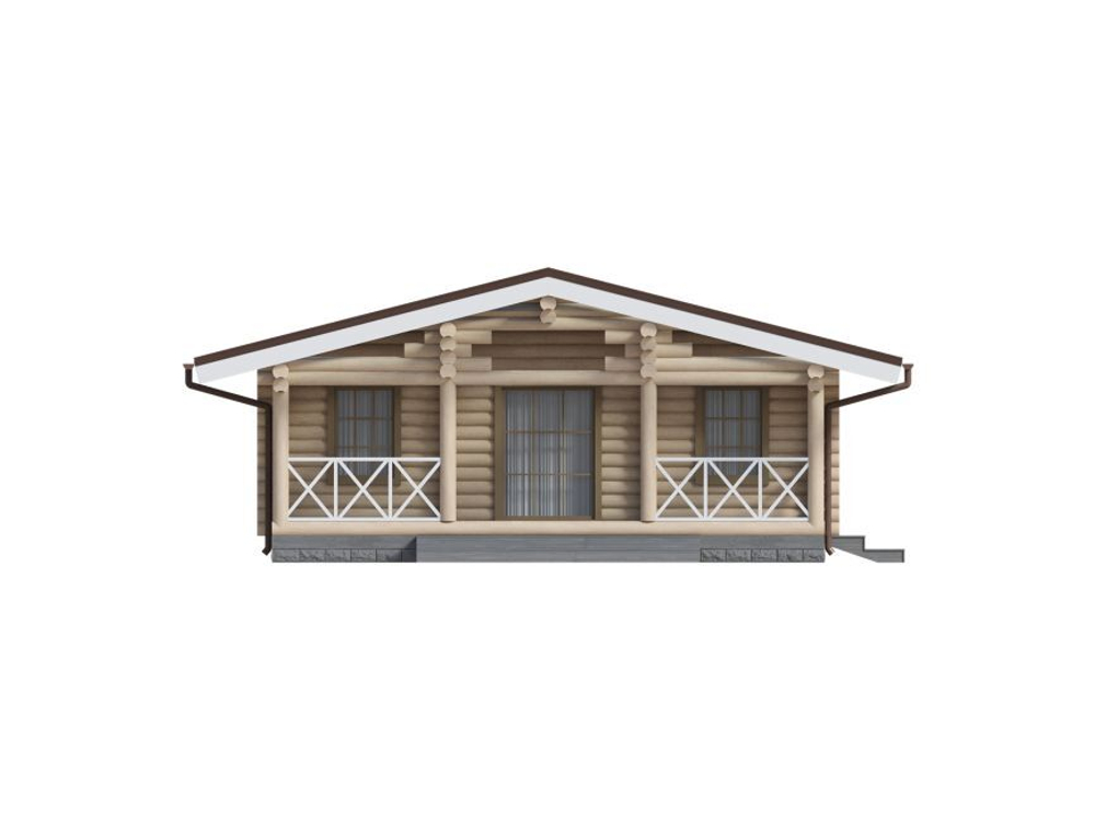 Деревянный дом-коттедж с 2 спальнями