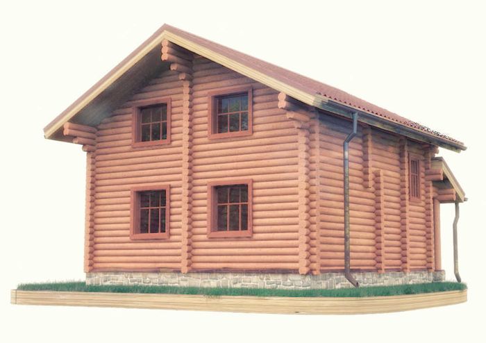 Дома из бревна 8 х 8 в осях в 2 этажа 2