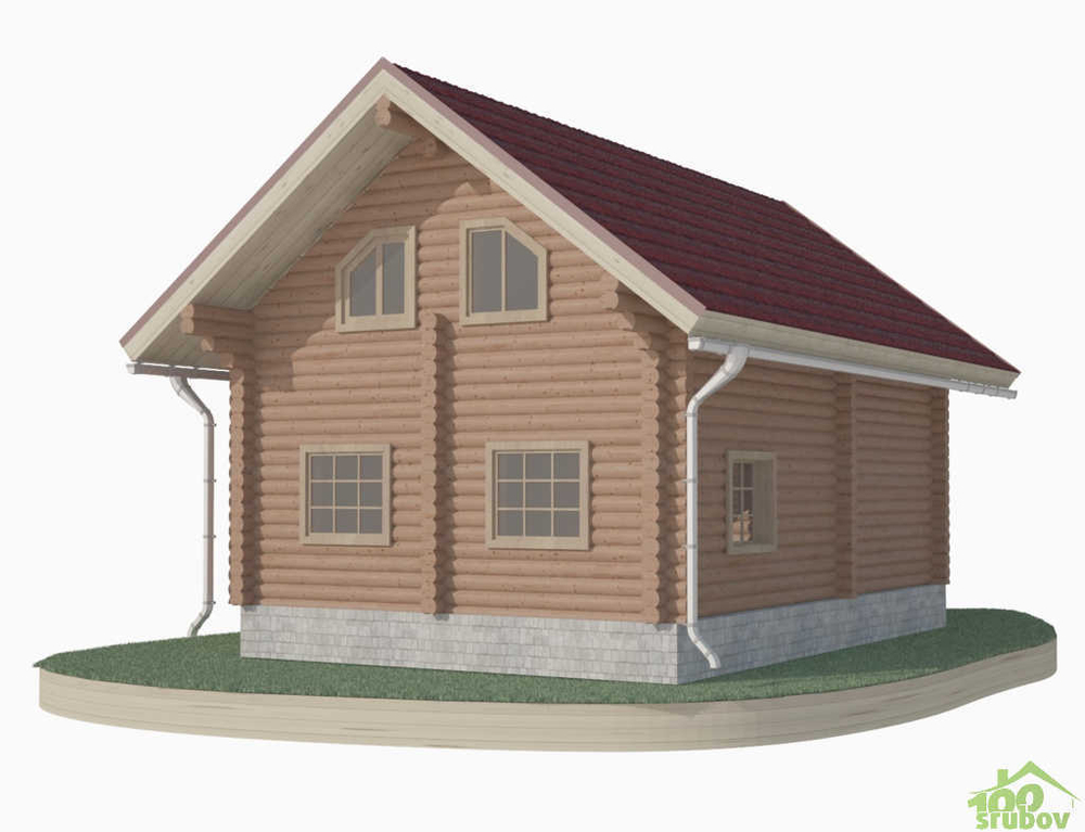 Дом 7х10 из бревна #677