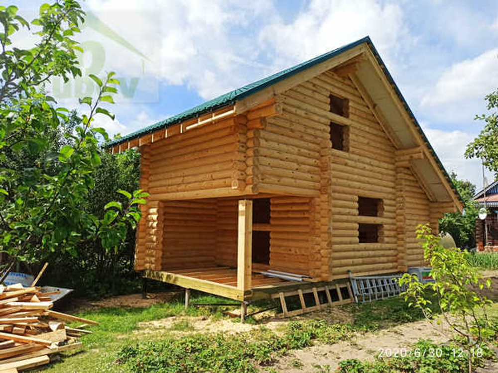 #1009 собран сруб под металлочерепицу