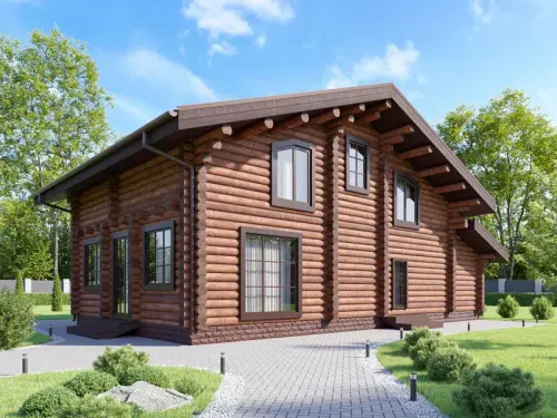 Жилой коттедж-сруб с парной