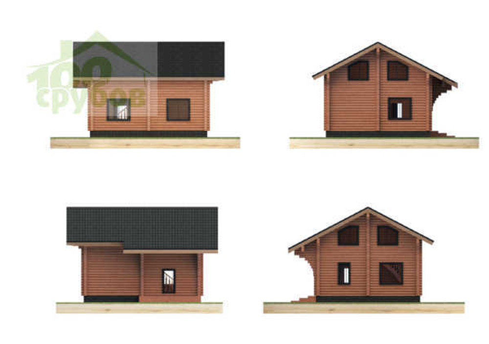 дом из дерева #972