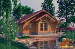 Проект бани из бревна и бруса #290