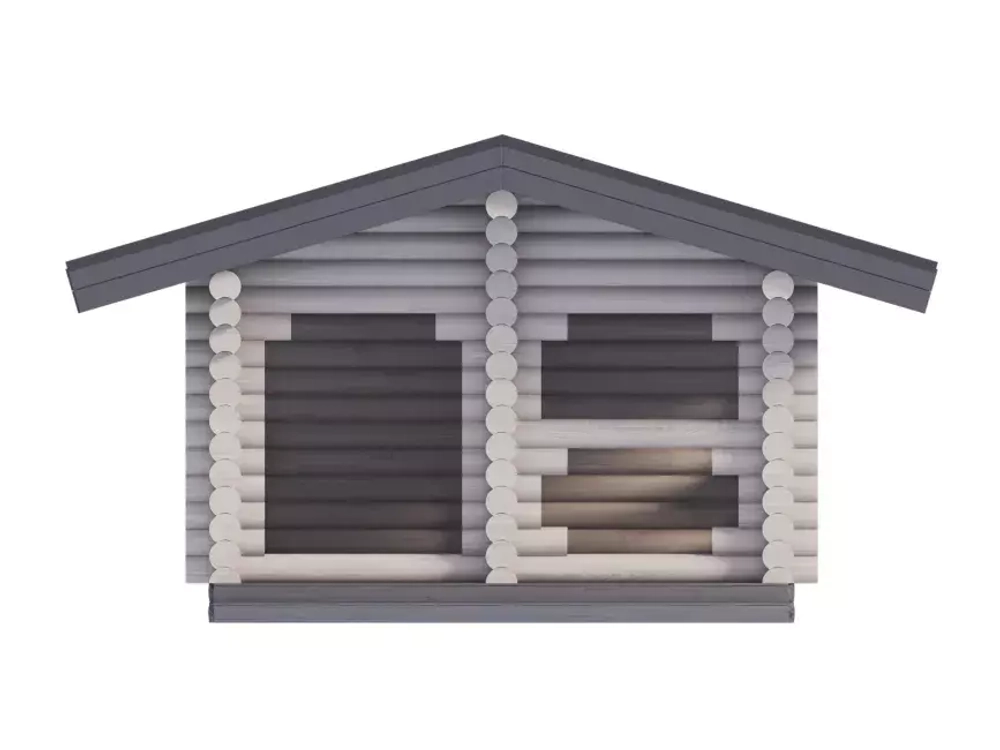 Квадратная одноэтажная беседка 5 х 5 из бревна