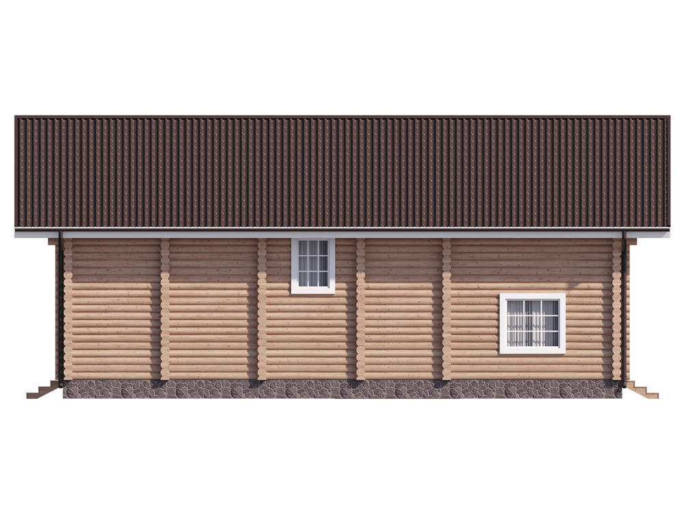 Большие дома 200 м² с парной из бревна под усадку