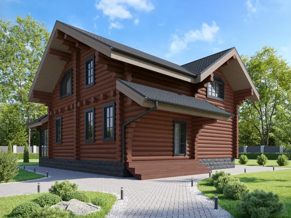 Из бревна домов проекты 150 м²