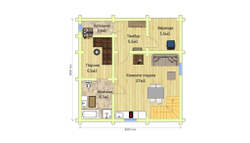 План первого этажа бани #221