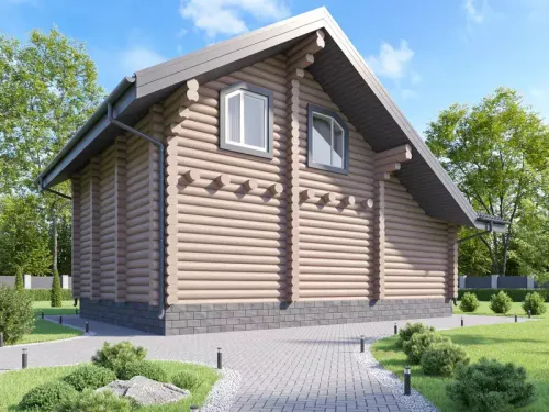 Дома с мансардой, парной и просторной верандой